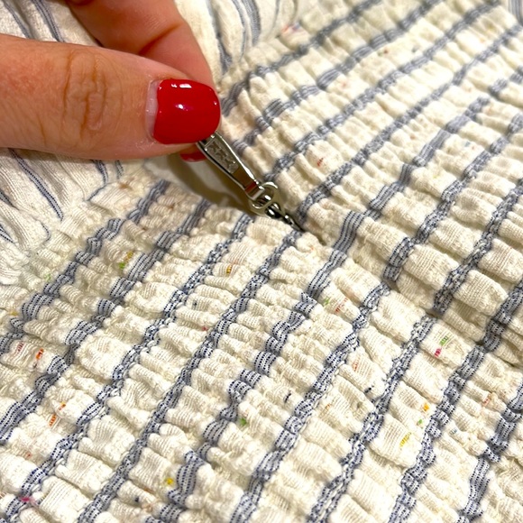 Rebecca Taylor MULTI COLOR STRIPE RUFFLE DRESS NWOT - Picture 13 of 13